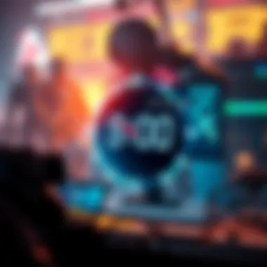 A countdown timer showing the last moments before a new week in a game environment