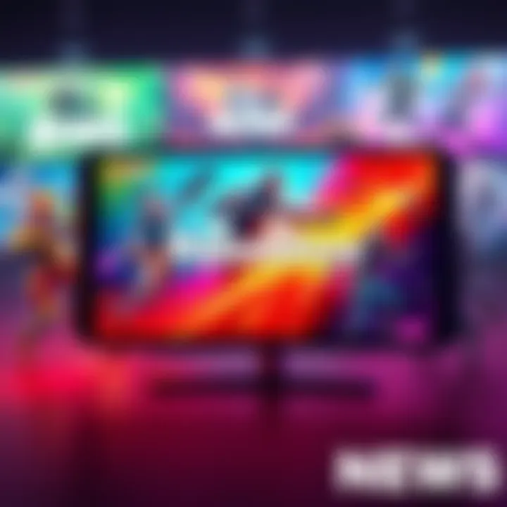 New Features in Reloadssss A vibrant screen showing exciting new game features and updates for Reloadssss, with colorful graphics and dynamic characters.