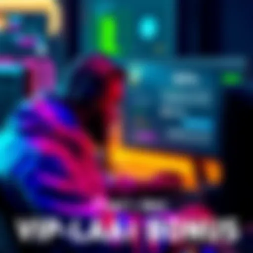 Requesting VIP Ladder Bonus A gamer at a computer screen showing 70% Plat4 rank, looking for instructions on how to request a VIP Ladder Bonus, with support chat open on the side.