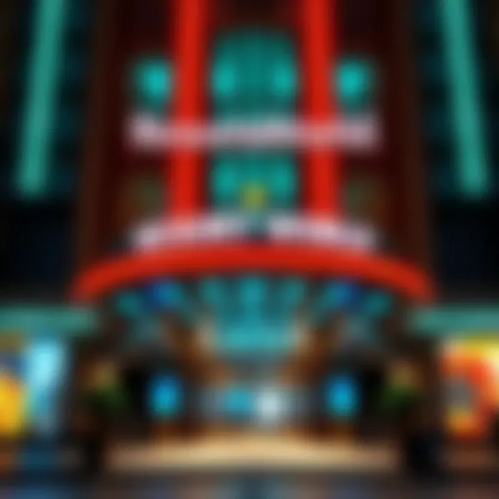 Exterior view of Resorts World New York City with bright lights and a welcoming entrance, signaling its upcoming opening.