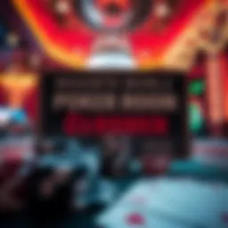 A sign indicating the closure of the poker room at Resorts World Las Vegas, with poker chips and cards in focus.