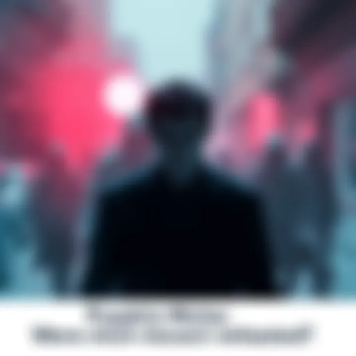 A person standing with a concerned expression, surrounded by shadowy figures representing negative interactions, symbolizing personal boundaries being tested.