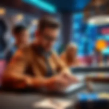 Responsible Gambling Tips A person setting limits on gambling at a table with family in the background