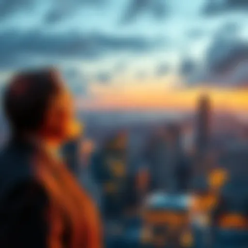 A person in a suit looking thoughtfully at a city skyline, symbolizing a potential comeback in a business sector.