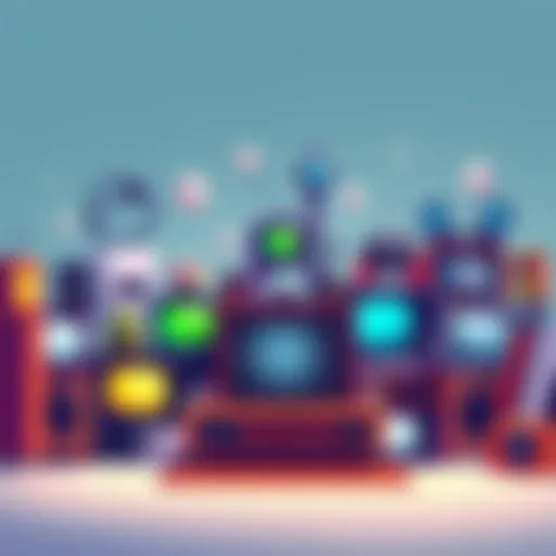 An illustration showing various classic media formats like TV shows, games, and books coming back to life, symbolizing their influence on current trends.