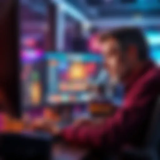 A person looking worried while checking online casino websites on a computer