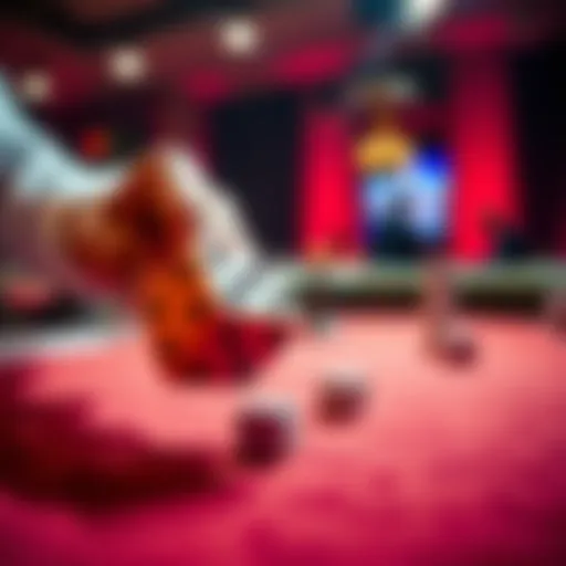 A person throwing dice on a gaming table, representing an impulsive gambling decision.