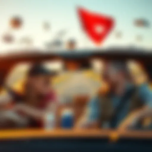 Two friends on a long road trip to Canterbury Park, excited for their first poker game