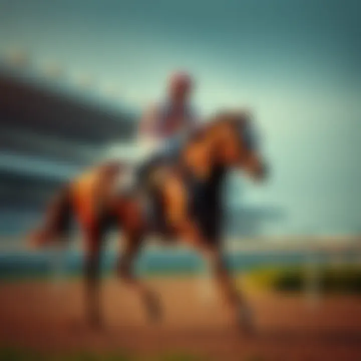 Robby Albarado riding a racehorse on the track, showing his skill and passion for horse racing