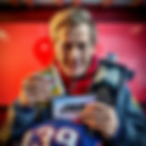 A person holding memorabilia related to JRB, showcasing their achievements and history.