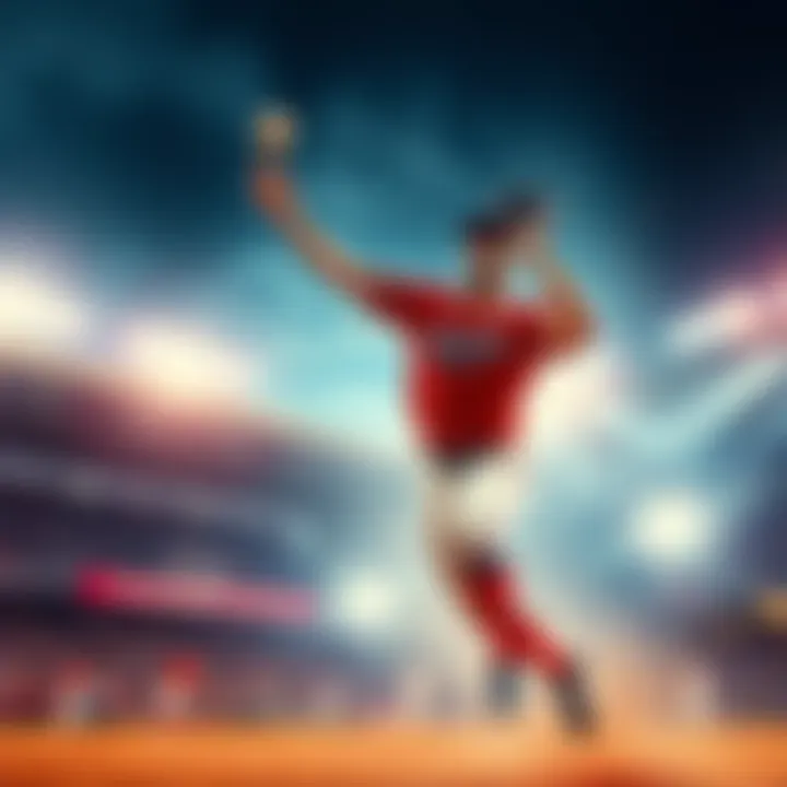 Player Rojas throwing the ball during a thrilling WS game