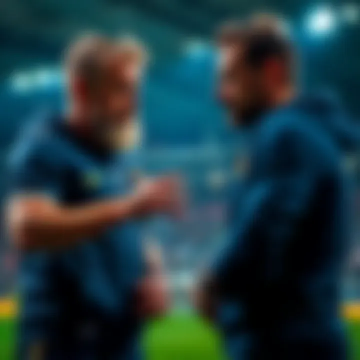 Ron Holland discussing game strategy with Deni Avdija, focusing on scoring and assists before a match.