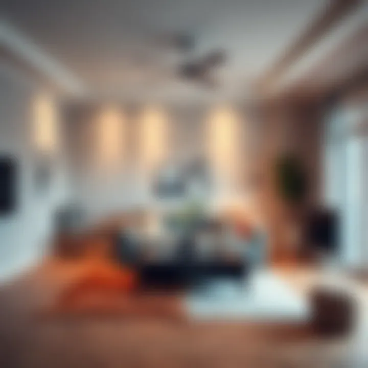 A room showcasing its transformation with stylish furniture and decor after six months of work