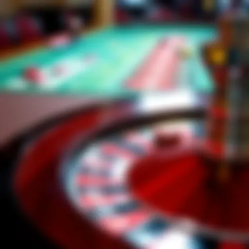 Close-up of a roulette table showing chips placed on dozens and columns to illustrate a betting strategy