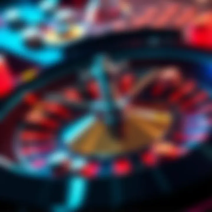 A roulette wheel with chips placed on different numbers, showcasing various betting strategies