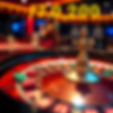 Roulette table with chips A roulette table displaying various colored chips and a spinning wheel, representing strategies to win