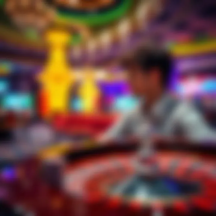 A young player sitting at a roulette table with chips placed on black and odd numbers