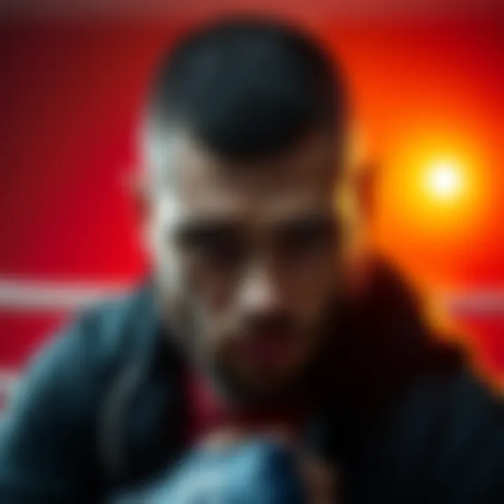 Rountree Jr. looking disappointed and injured, announcing his withdrawal from the upcoming fight