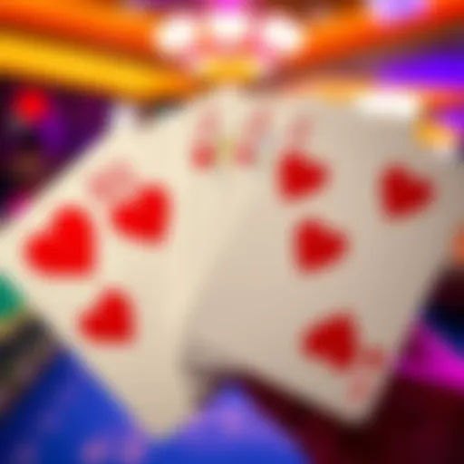 A winning poker hand showing a Royal Flush with hearts, symbolizing a $1,000 win at Pechanga Casino, California.