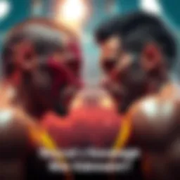 Royval and Kavanagh facing each other in a tense pre-fight moment