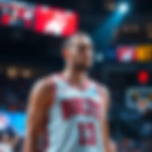 Rudy Gobert looking disappointed on the court at halftime with no rebounds recorded