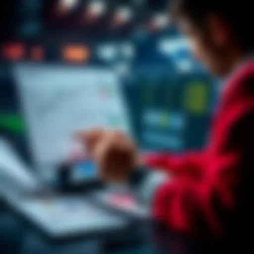 Person analyzing rugby betting strategies with charts and notes for NRL and AFL Super League