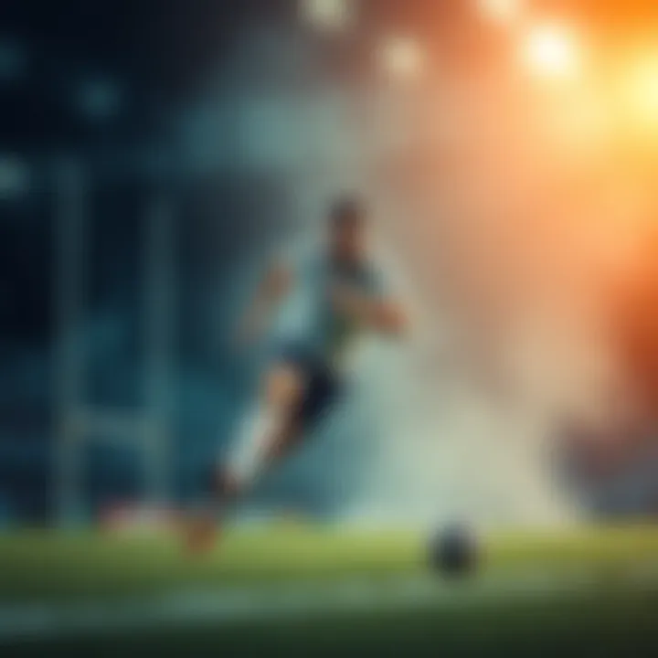 A player sprinting on the field, showcasing their speed and agility while playing a sport.