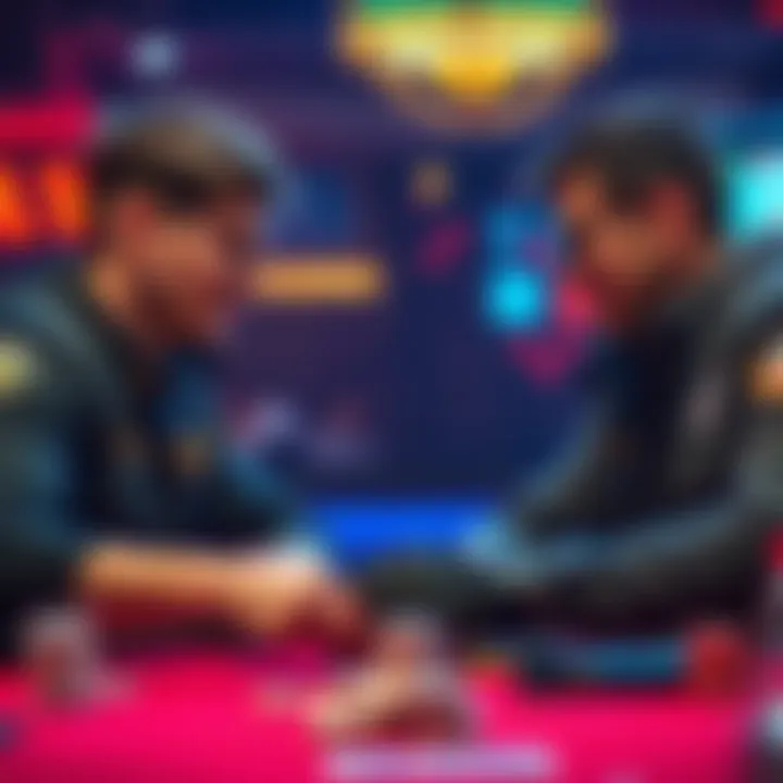 Ryan Depaulo and Trooper facing off in a live streaming poker match, with audience engagement on Twitter and YouTube