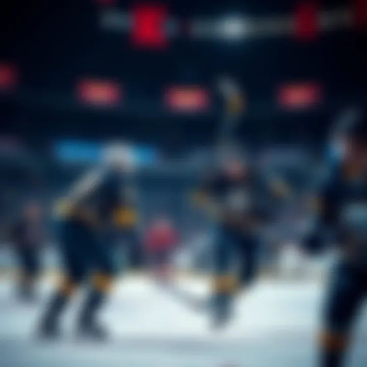 Players from the Sabres and Canadiens on the ice during Game 5, showcasing action and excitement