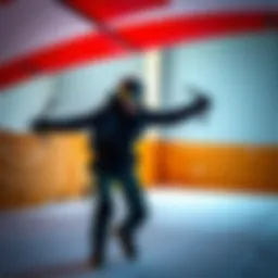 A graphic showing a person demonstrating safe glide techniques in a controlled environment, highlighting the benefits and risks involved.