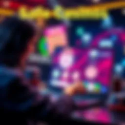 A person playing at an online casino on a laptop, showing secure payment options and licensed logos.