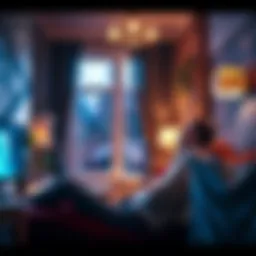 A person feeling secure at home, surrounded by cozy furniture and a warm atmosphere, radiating comfort and safety.