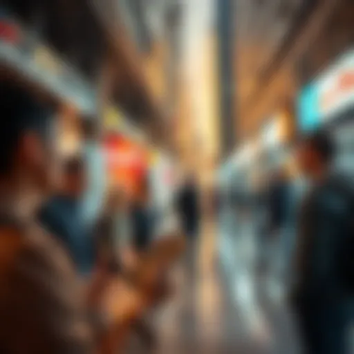 People discussing safety issues in a modern urban setting