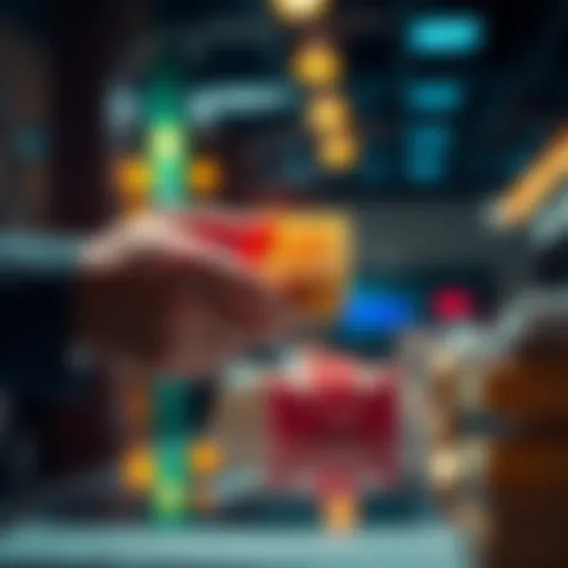 A close-up of a hands exchanging a valuable item during a sale