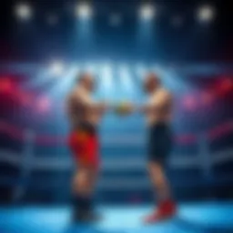 Cory Sandhagen and Ricky Bautista standing in a ring, ready for a standup fight.