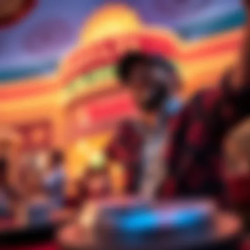 A player celebrating a significant win at Santa Fe Station Casino in Las Vegas after betting.