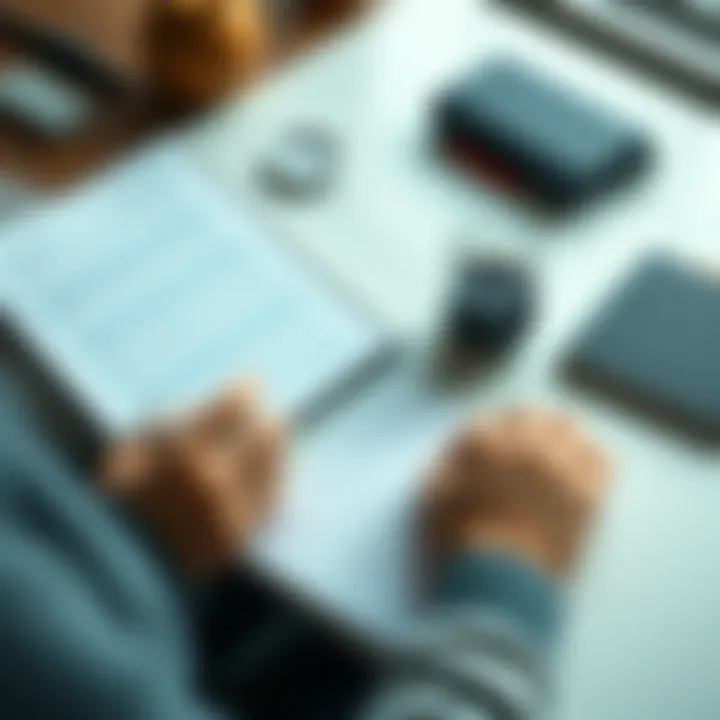 Person organizing a planner with coffee and a notepad, preparing for a productive Saturday.