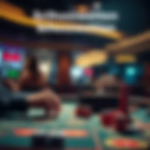 A person placing a bet on a gaming table while considering different strategies