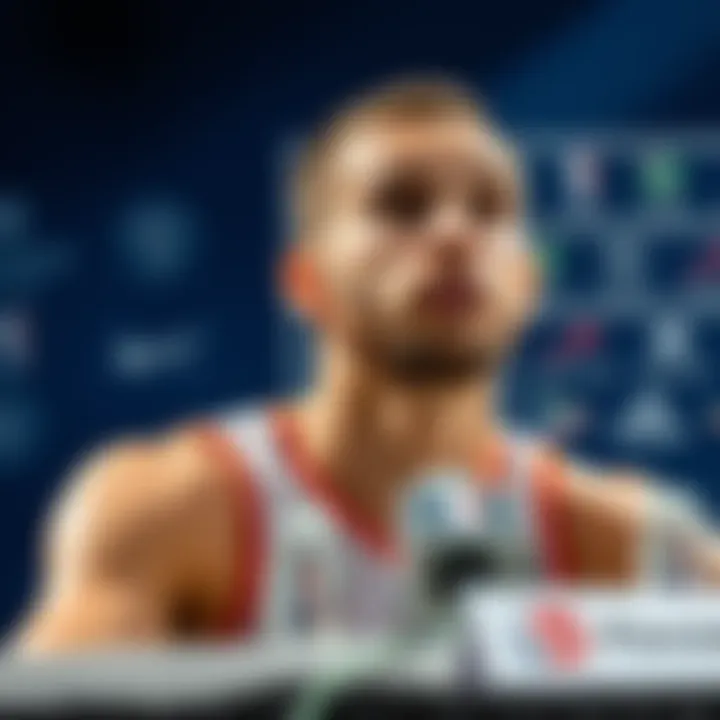 Basketball player Scott showing interest in changing his playing style during a press conference