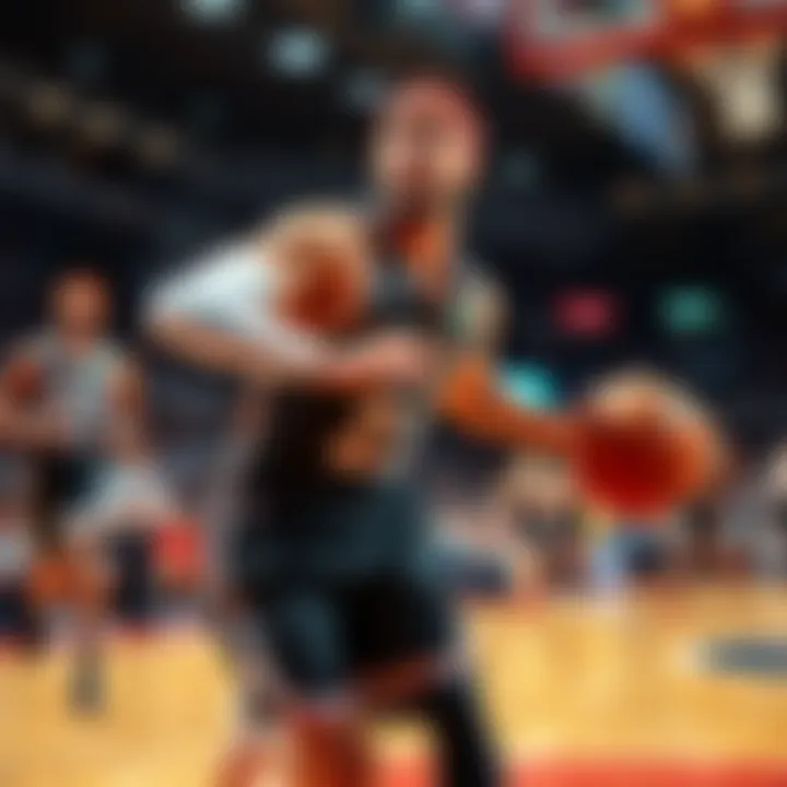 Scottie making a strong play during a game against Cleveland