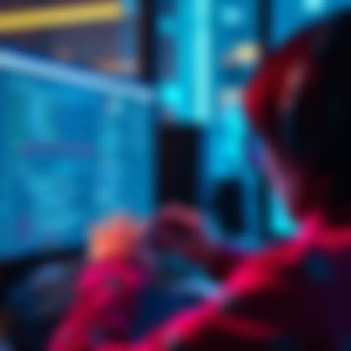 A person looking at a computer screen while searching for information about Affiliate miku777 on Stake