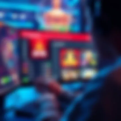A person looking at online options for a new gaming club with SNG and bonuses displayed on a computer screen.