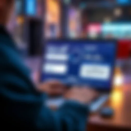 A person browsing on a laptop with discount codes displayed on the screen