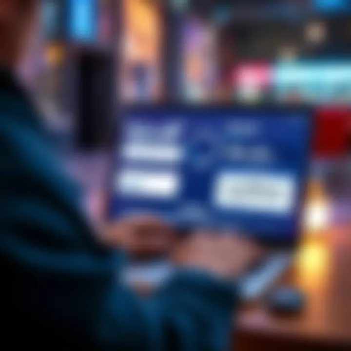 A person browsing on a laptop with discount codes displayed on the screen