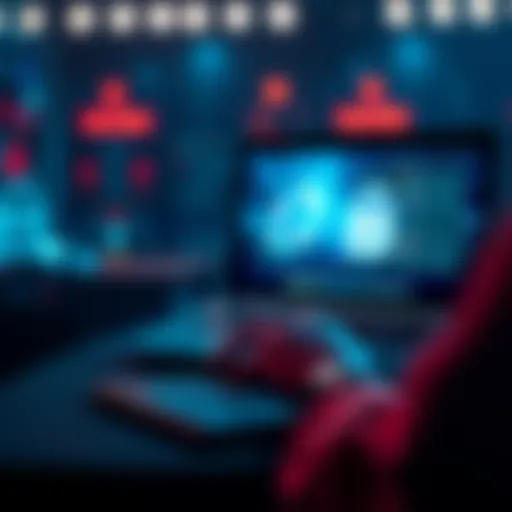 A person using a laptop with a lock symbol on the screen, symbolizing online betting security.