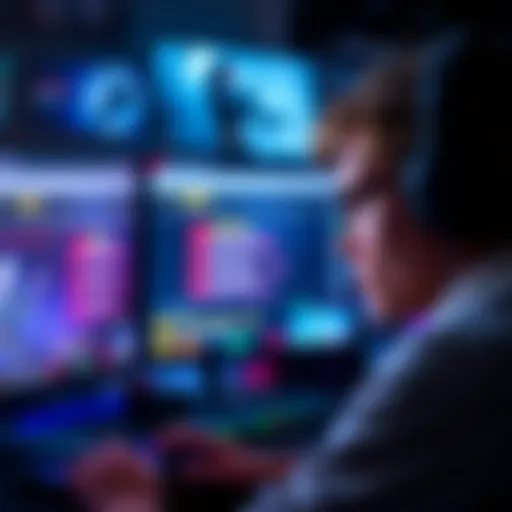 A frustrated gamer staring at a computer screen showing connection errors while trying to join an online tournament