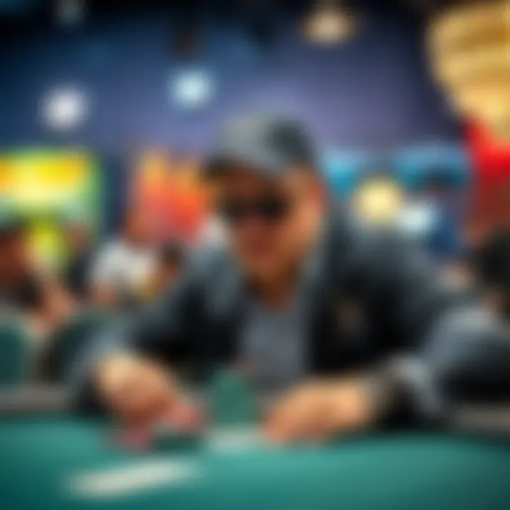Shaun Deeb focused on playing poker at a table with chips and cards