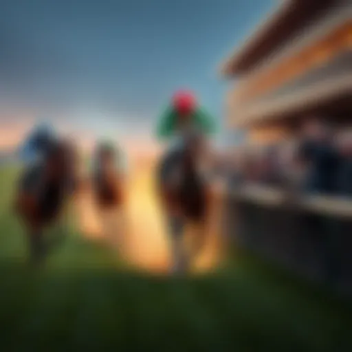 A racehorse named Shaw Park competing in a race at Southwell, with crowds cheering in the background.