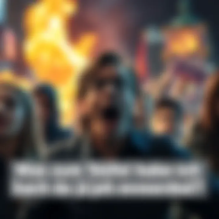 Group of people reacting in shock to unexpected news