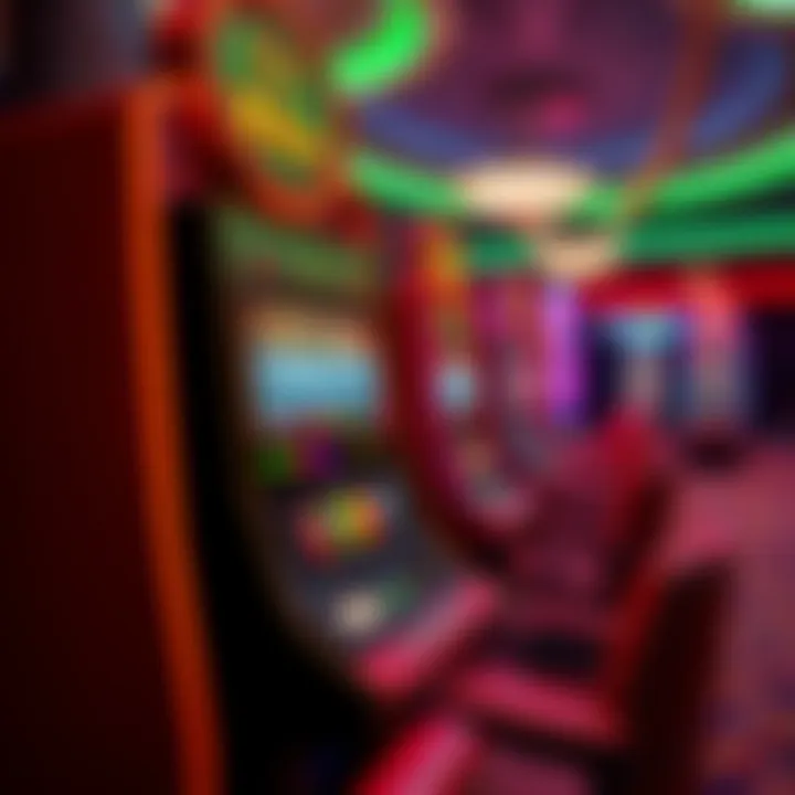 A Sic Bo machine with colorful buttons and a digital display inside a casino